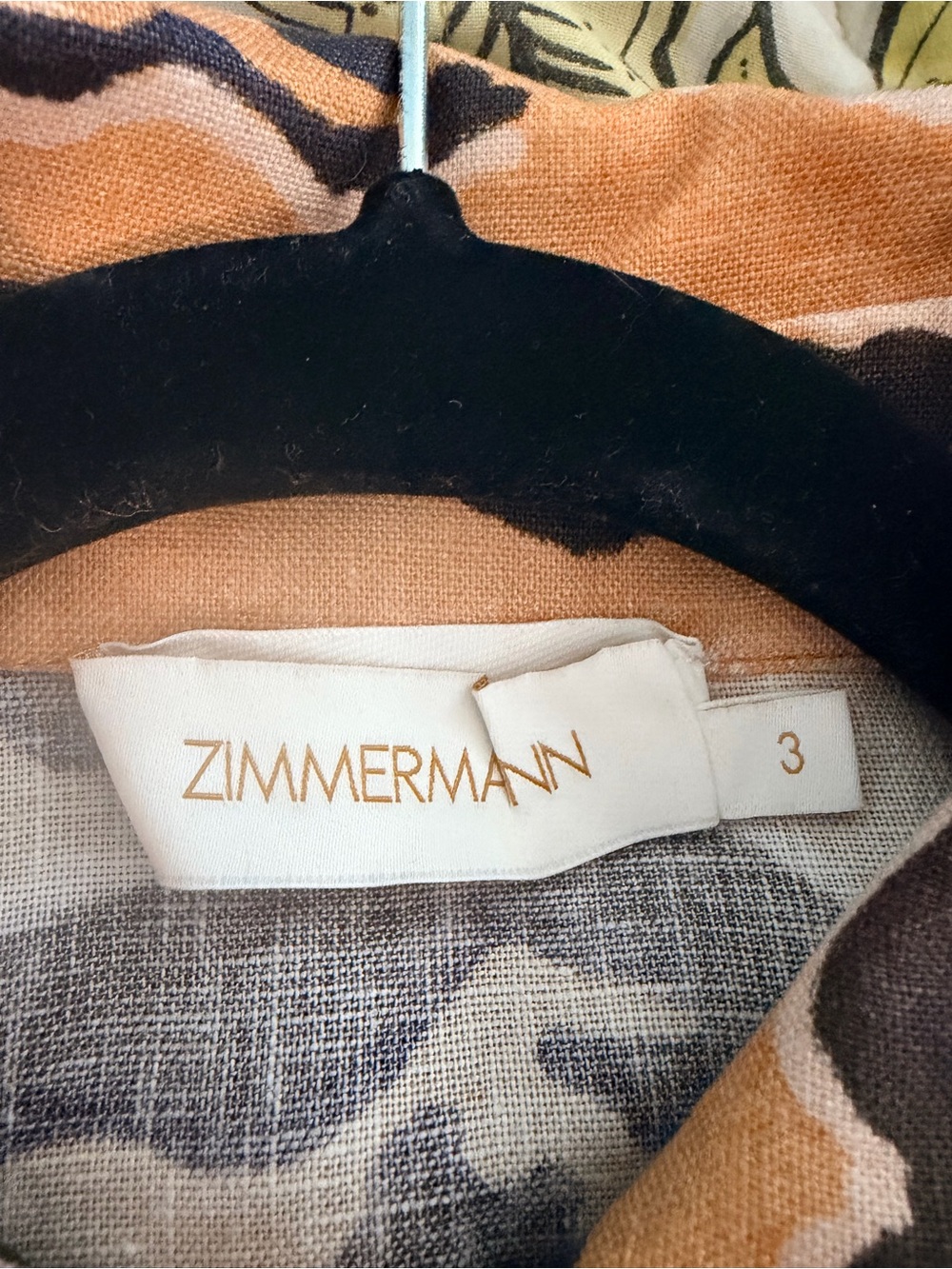 Zimmermann 100% Linen Tiger-Print Mini Dress in Tan and Black - Picture 10 of 12